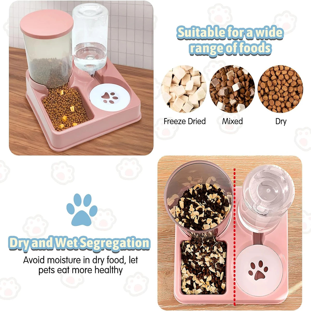 2-in-1 Cat Feeder Set