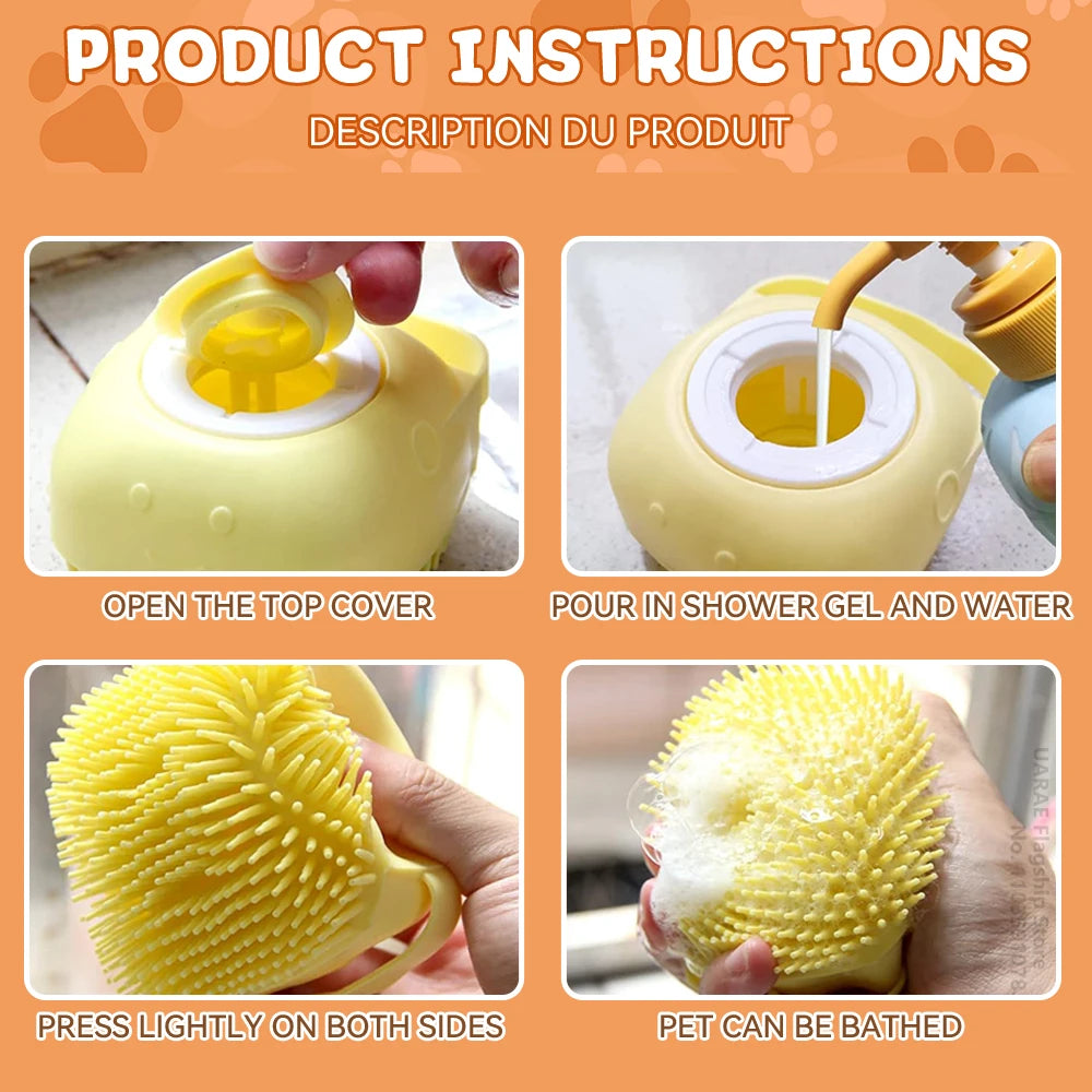 Pet Bath Massager Brush