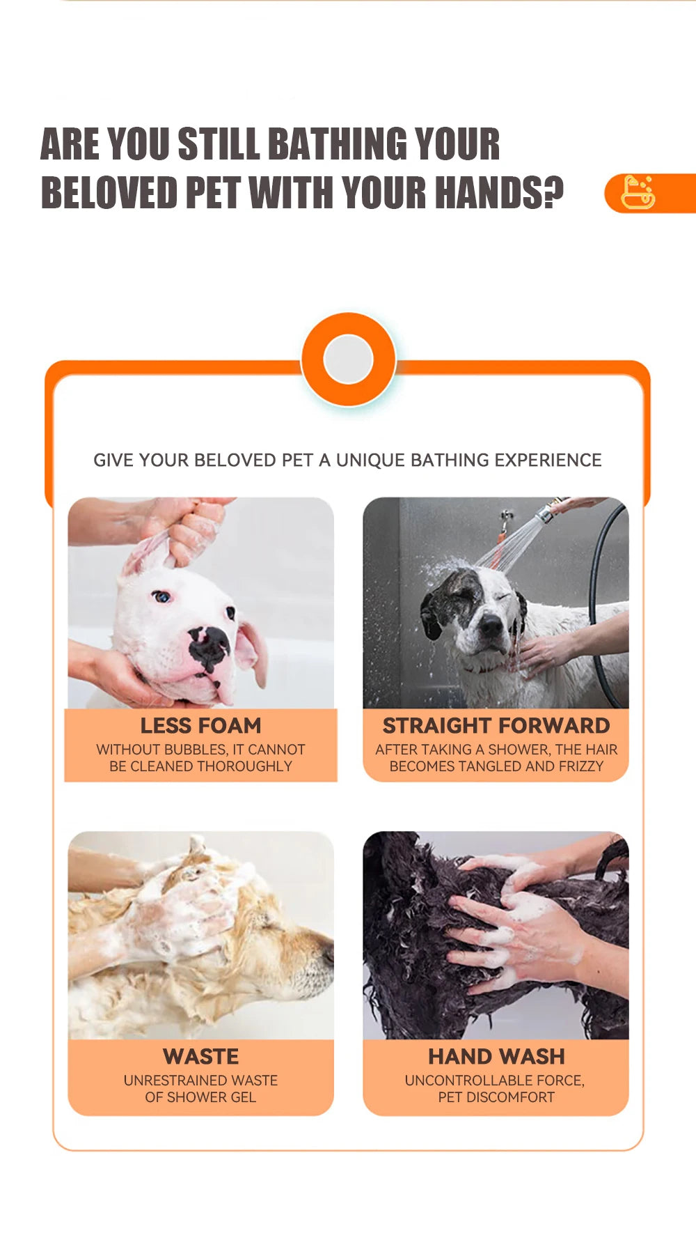 Pet Bath Massager Brush