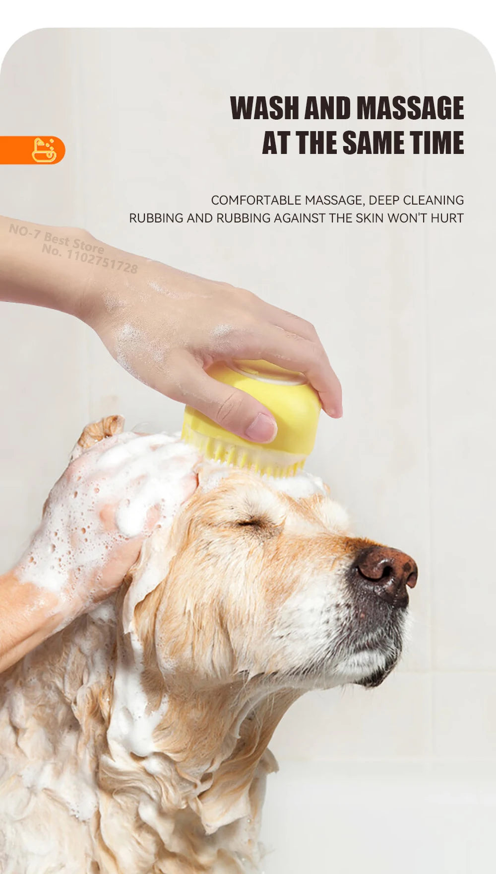 Pet Bath Massager Brush