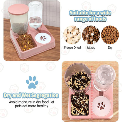 2-in-1 Cat Feeder Set